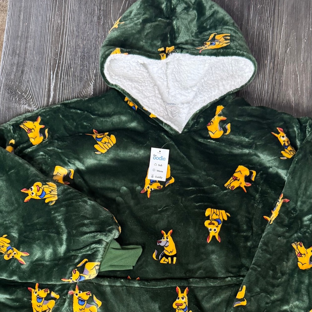 The Oodie German Shepherd Wearable Blanket Hoodie Adult One Size Sherpa NWT